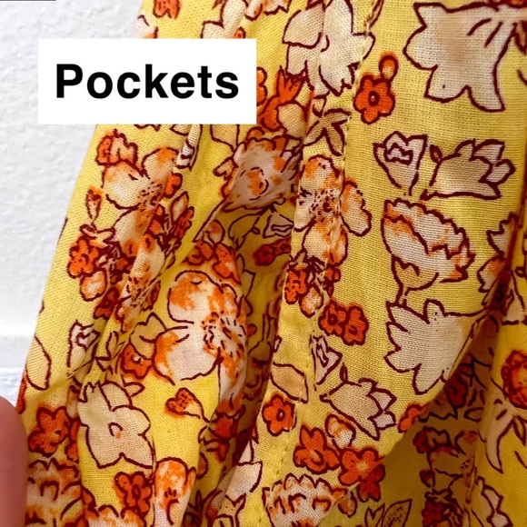 Free People Molly Jo Floral MIDI Dress — Golden Combo (XS) - Picture 8 of 13